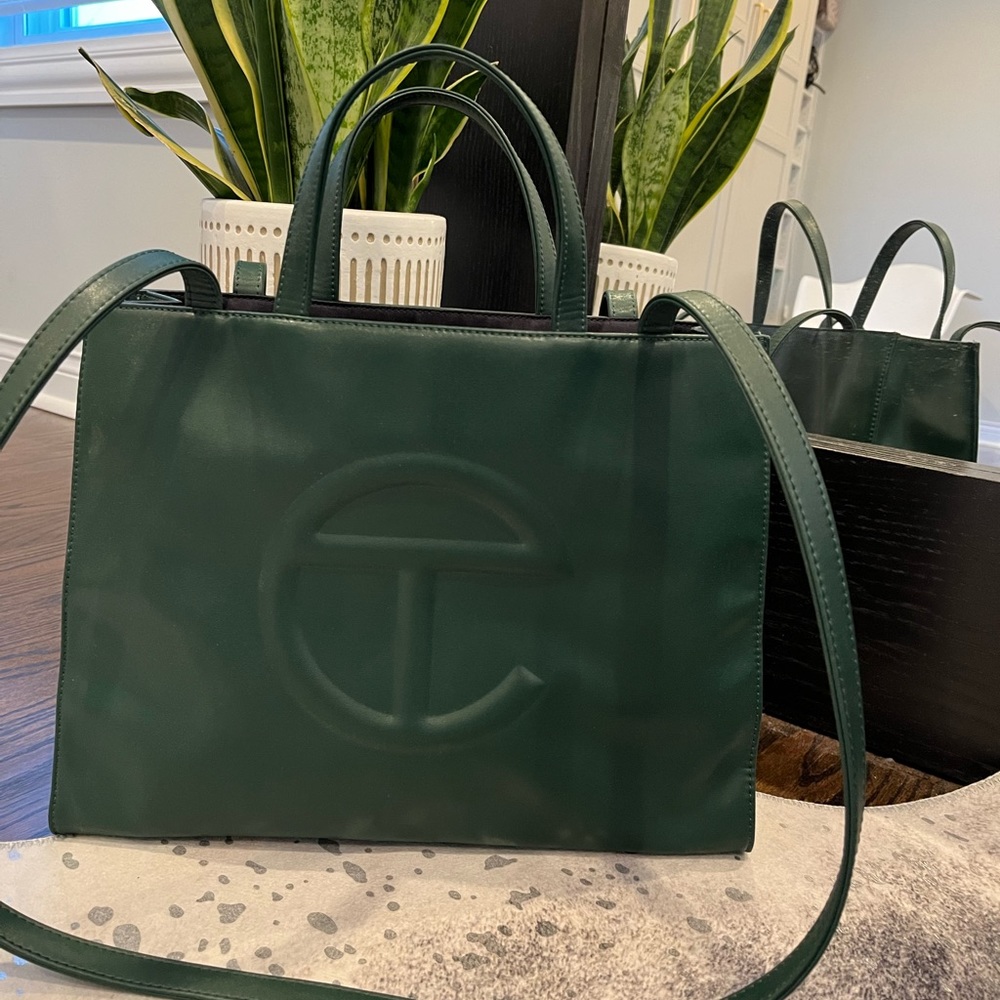 Olive Green Telfar Medium Shopping Bag
